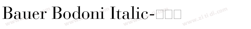 Bauer Bodoni Italic字体转换